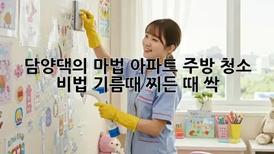 담양댁의 ✨마법✨ 아파트 주방 청소 비법! 기름때, 찌든 때 싹!🧹